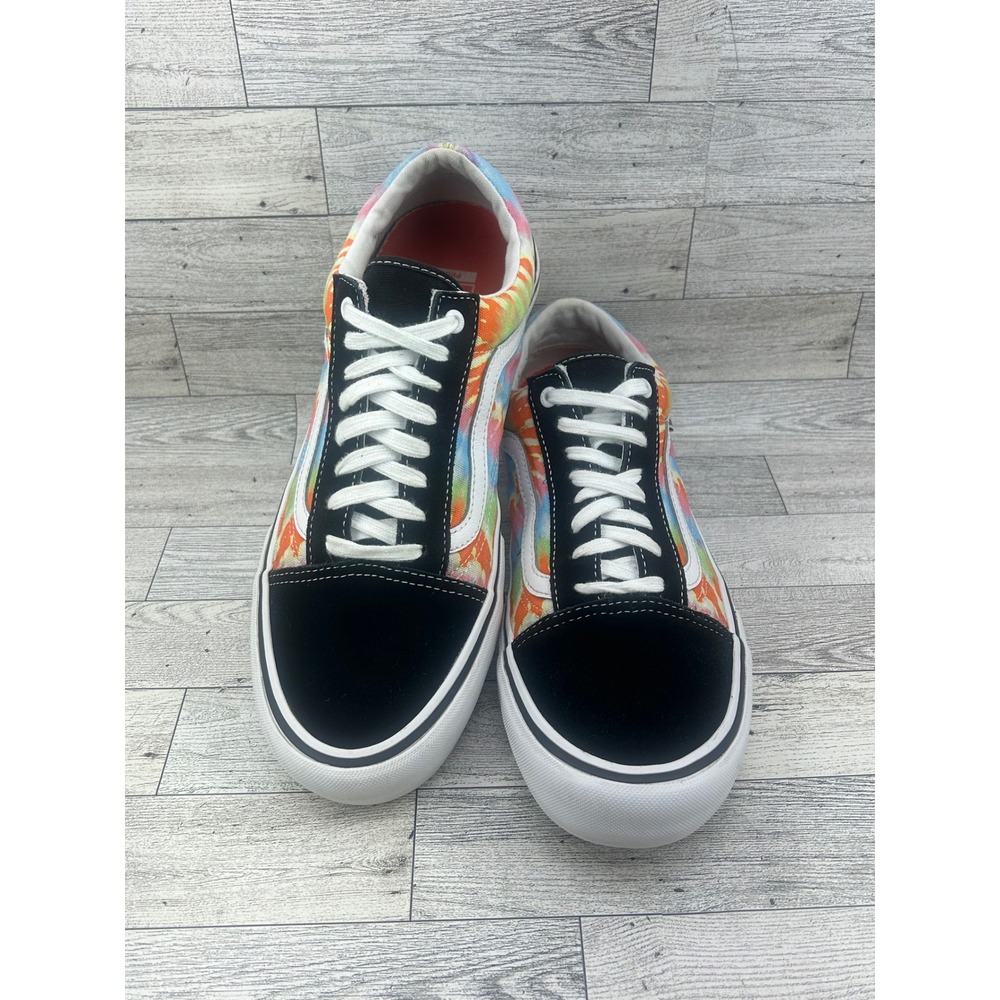 Vans Old Skool Pro Santa Cruz Tie Dye Black Multi Skate Shoes Men Sz 12 500714